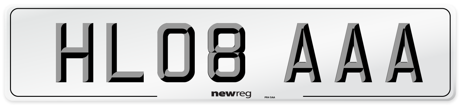 HL08 AAA Number Plate from New Reg